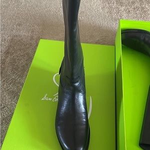 Sam Edelman Sz 8 WIDE CALF Black Riding Boots (full back zipper)